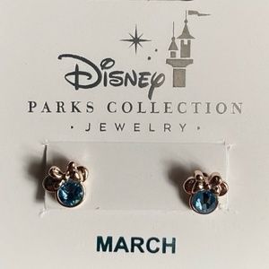 Disney March Birthstone Birthday Minnie Mouse Earrings
